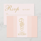 Blush et Gold RSVP (Devant / Derrière)