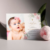 Blush & Eucalyptus Fotodoop uitnodiging