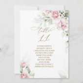 Blush & Eucalyptus Tabel Nummer 11 Zitkuur Kaart (Voorkant)