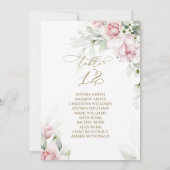 Blush & Eucalyptus Tabel Nummer 12 Zitkuur Kaart (Achterkant)