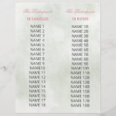 Blush Floral 18 Candles et le programme de cérémon (Dos)