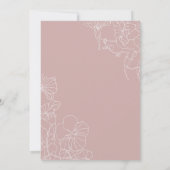 Blush Floral 50ste verjaardagsfeestje Kaart (Achterkant)