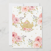 Blush Floral 50th Birthday High Tea Party OM HET E Kaart (Achterkant)