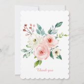 Blush Floral 65e anniversaire Invitation (Dos)