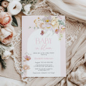 Blush Floral Baby in Bloom Baby shower Invitation