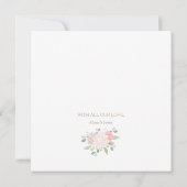 Blush Floral Baby shower Hartelijk dank Bedankkaart (Achterkant)