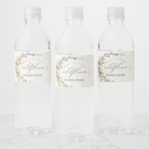 blush floral Baby shower of Birthday Bottle Wrap Waterfles Etiket