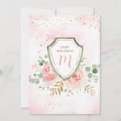 Blush Floral Baby Sprinkle Invitation Kaart (Achterkant)