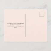 Blush Floral Birthday Uitnodiging Briefkaart (Achterkant)