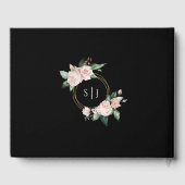 Blush Floral Black Weddenschap Gastenboek (Achterkant)
