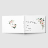 Blush Floral Blanc Mariage Livre d'invité (Complet)