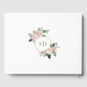 Blush Floral Blanc Mariage Livre d'invité (Verso)