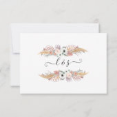 Blush Floral Boho Pampas Grass Palm Folim RSVP (Dos)