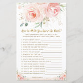Blush Floral Bridal hoe goed je het spel weet (Voorkant)
