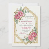Blush Floral Bridal Shower Invitation (Devant)