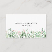 Blush Floral bruiloft Informatiekaartje (Achterkant)