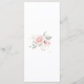 Blush floral bruiloft menkkaart menu (Achterkant)