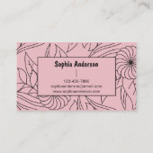Blush Floral Carte de visite (Dos)