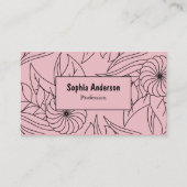 Blush Floral Carte de visite (Devant)
