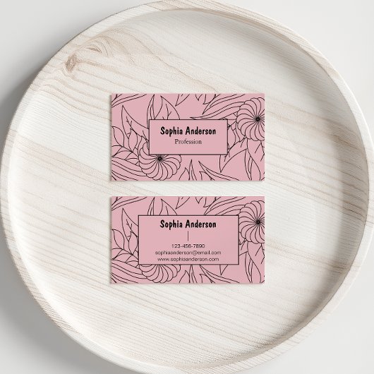 Blush Floral Carte de visite