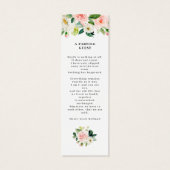 Blush Floral Célébration Du Signet De Vie (Dos)