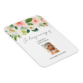 Blush Floral Celebration Of Life Keepsaké Magnet (Côté Droit)