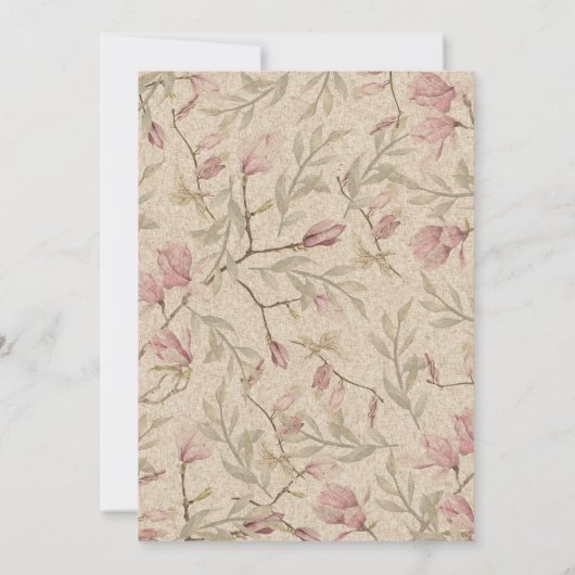 Blush Floral Christelijke bruiloft uitnodiging (Achterkant)