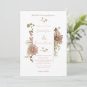 Blush Floral Christian Faire-part de mariage (Debout devant)