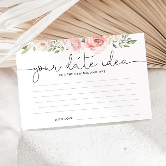 Blush floral Date-nachtideeën. Datum jar Briefpapier
