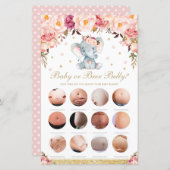 Blush Floral Elephant Wat zit er in je telefoonspe (Voorkant / Achterkant)