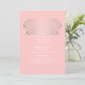 Blush Floral - Eternal Romance Silver Wedding Kaart (Staand voorkant)