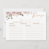 Blush Floral Eucalyptus Vrijgezellenfeest Recept K Kaart (Voorkant)