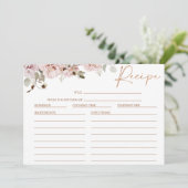 Blush Floral Eucalyptus Vrijgezellenfeest Recept K Kaart (Staand voorkant)