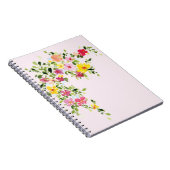 Blush floral flower roze journal notitieboek (Rechterzijde)