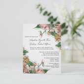 Blush Floral Formal Mariage Invitation (Debout devant)