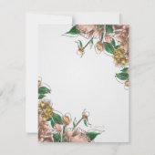 Blush Floral Formal Mariage Invitation (Dos)