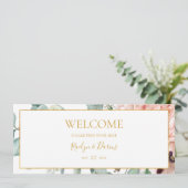 Blush Floral Garden Hanging Seast Chart Header (Staand voorkant)