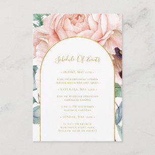 Blush Floral Garden   Weddenschap tussen evenement Informatiekaartje