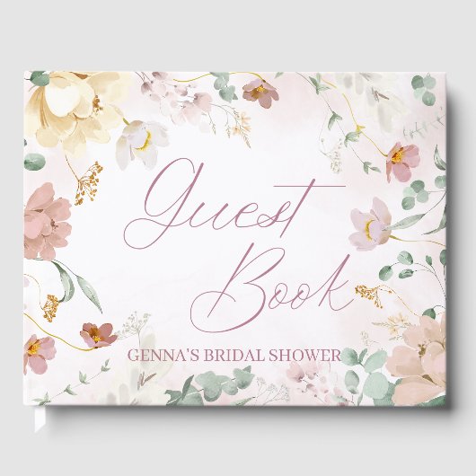 Blush Floral Gastenboek (Voorkant)