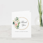 Blush Floral gepersonaliseerd dank u Bedankkaart (Voorkant)