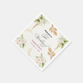 Blush Floral Gold Geometric wedding Servet (Hoek)