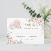 Blush Floral High Tea Party vriendelijk antwoord (Staand voorkant)