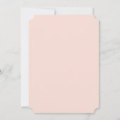 Blush Floral krans bruids douche uitnodiging (Achterkant)