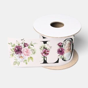 Blush Floral LOVE Baby Meisje Verjaardagsdecor Lint