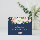 Blush floral marine tu seras ma carte fille de fle (Debout devant)