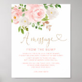 Blush floral message vanuit de pomp poster (Voorkant)
