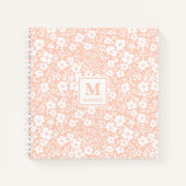 Blush Floral Monogram Notebook Journal (Devant)