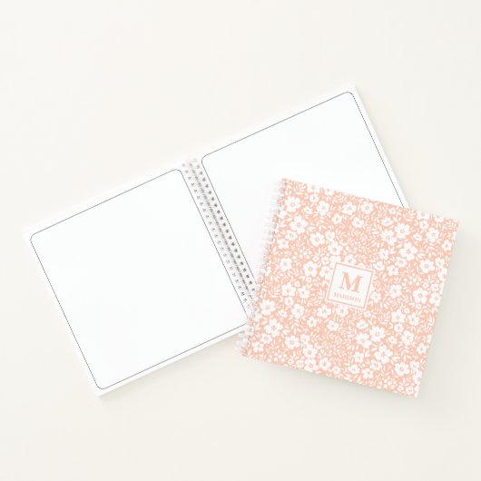 Blush Floral Monogram Notebook Journal (Intérieur)