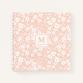 Blush Floral Monogram Notebook Journal Notitieboek