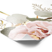 Blush Floral Pearls Vrijgezellenfeest Welkomstbord Foto Afdruk (Hoek)